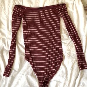 F21 Striped Body Suit